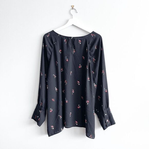 Reitmans Women's Floral Long Sleeve Tunic Blouse Top Multicolor Size 3X Plus - Picture 2 of 8